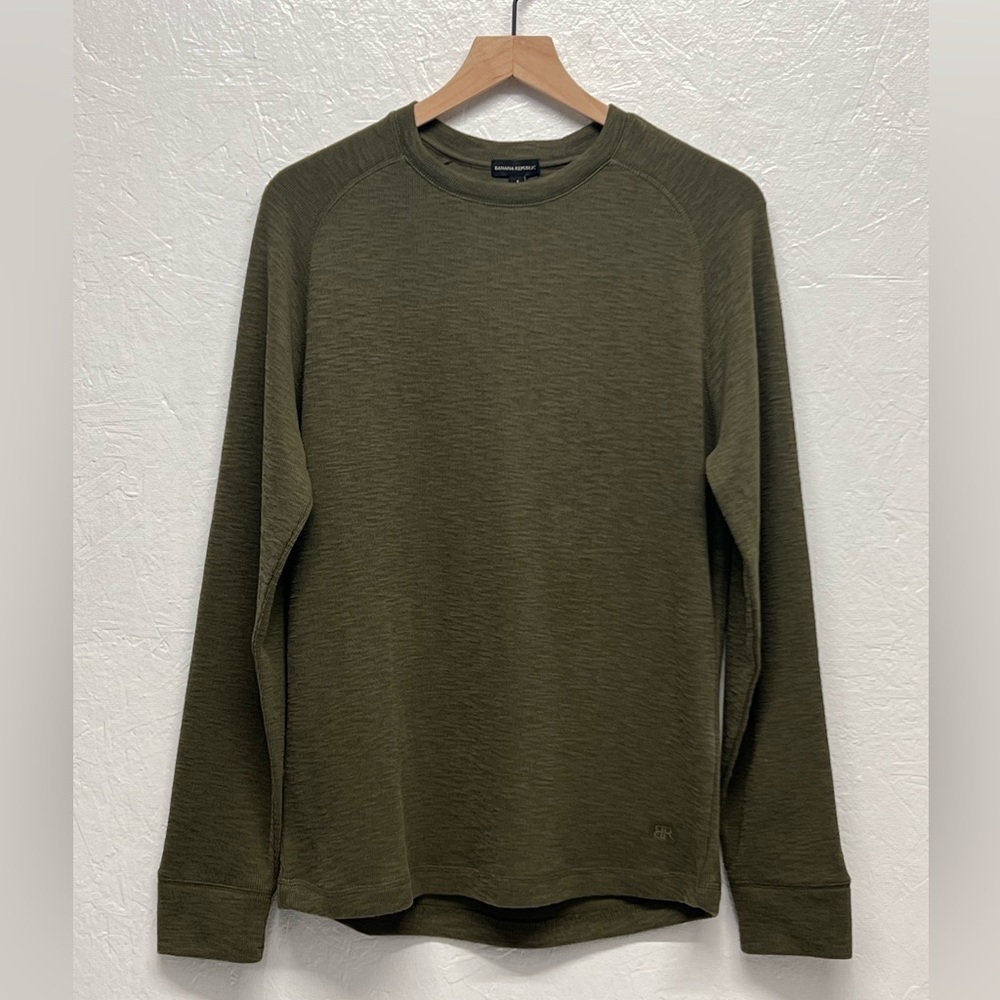 BANANA Republic Men's Double Knit Long Sleeve Crewneck Shirt - S